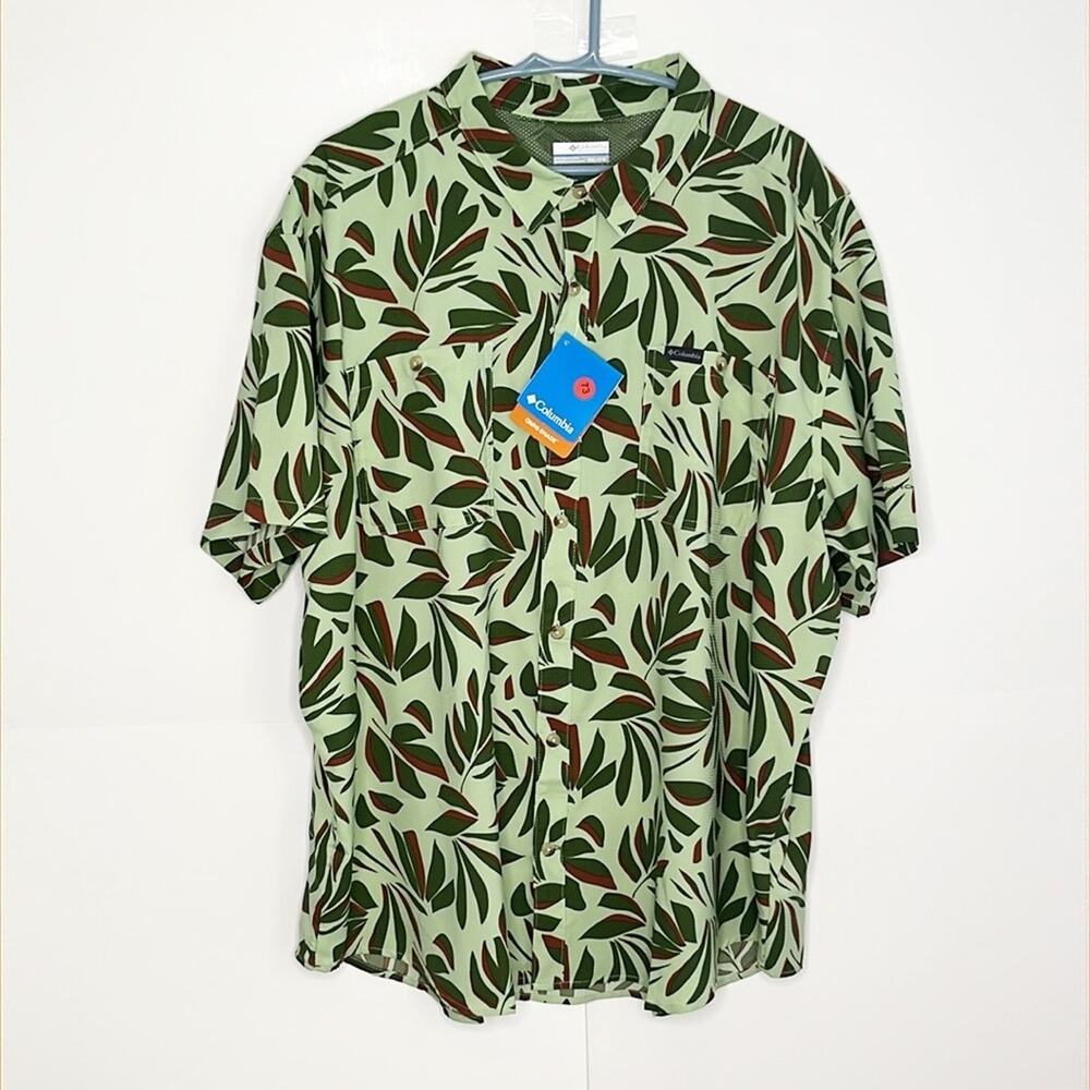 Mens Columbia Utilizer Printed Woven Short Sleeve Shirt Size XXL